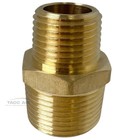 2pc Brass Pipe Reducer Nipple Fitting 3 4  Npt X 1 2  Npt Male Adapter Increaser
