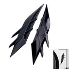 3d Car Fender Side Vents Decor Trim  10     2 6  Tpu Glossy Sport 2 Pcs Black
