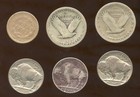 Vintage Us Coin Lot - 1859 Indian Cent   2  90  Silver Quarters   3  Buffalo Ni