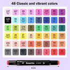 Alcohol Markers  48 Colors Art Drawing Permanent Marker Set For Adult Colorin   