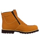 Mens Leather Work Boot Soft Toe Honey Brown Zip Hombre Bota Trabajo Size 6  6 5