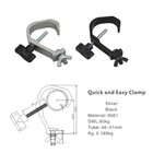 Stage Light  C Clamp 30mm-51mm 132 Lb   60 Kg Load Capacity Aluminum Truss Clamp