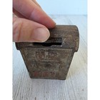 Antique Post Saving Bank Us Mail Cast Iron Slot Mini Bank Hanging Post Office