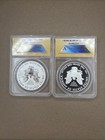 2012 S  1 Proof Silver Eagle San Francisco 2 Pc Eagle Set Anacs