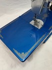 1951 Singer Featherweight 221  Restored In Bright Metallic Blue With Gold Decals
