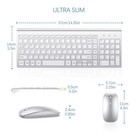 Ultra Slim Wireless Keyboard And Mouse Combo  Silent Compact Keyboard Mouse Set