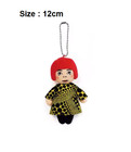 12cm Kawaii Yayoi Kusama Plush Toys Humanoid Polka Dot Plush Keychain Bag