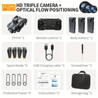 Rc Drone With 4k Hd Dual Camera Wifi Fpv Foldable Quadcopter  3 Battery Us Stock