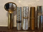 Vintage Metal Lipstick Lot 12 Tube Holders Mirror 50    60   s Revlon Max Factor