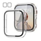 2 Pack Case With Tempered Glass Screen Protector For Apple 41mm Clear clear