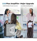 New 50w Voice Amplifier 2 Headset Microphones Speaker Portable Bluetooth S98plus