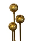 Vintage  3  Large Brass Ball Orb Sphere Tulip Candlestick Holders Mcm 17 20 23   