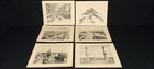 6 Antique  Circa 1900 French Photo Prints  Of France Landmarks 12 X 9