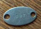 Vintage Firestone Oil Co  Metal Tag   197 Ww Griffith Warsaw Ny
