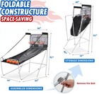 Foldable Electronic Dual Basketball Arcade Game double Shot 2 Player  8 Game    