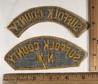Vintage Lot Of 2 Suffolk County New York Police Patch Tab Shoulder Rocker