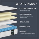 12    14  Hybrid Mattress Medium Firm Pocket Innerspring Memory Foam Bed Mattres