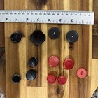 Vintage Dark Tone Button Lot     Black   Red Mid Century Buttons Sewing Collection