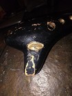 H  Fiehn Ocarina 90 12 Hole Germany Black Antique Gold  Painted Clay Flute 9   