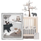 Lambs   Ivy Woodland Forest Animal Nursery 5-piece Baby Crib Bedding Set - Gray