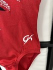 Gk Elite Girl s Large Child Red Black Sequin Shimmer Gymnastics Tank Leotard