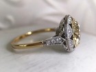4 8ct Vintage Art Deco Old European Cut Lab Created Diamond 14k Gold Plated Ring