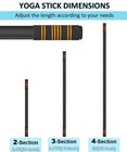 5ft Adjustable Yoga Stretch Stick Steel Mobility Exercise Pole With Foam Grip