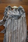 Lot Of Antique Beaded And Embroidered Silk Remnant Dresses And Shawl For Sewing