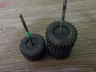Vintage Tonka Ford Truck Set Of 6 Solid Rubber Tires 2 Axles For Parts