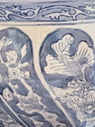 Vintage Chinese Oriental Blue   White Planter Pot Flowers   Leaves Pattern