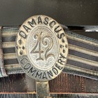 Masonic Damascus Commandery 42 Belt W  Metal Buckle And Chain Attachments