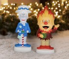 32  Heat And Snow Miser Led Lighted Blow Mold Outdoor Christmas Decor Gemmy New