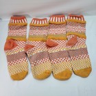 Lot 2 Soulmate Crew Socks Cotton Usa Orange Sz M Womens 8-10 2 Pairs Mix