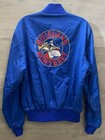 Monterey Dixieland Jazz Festival Jacket By Racy Sz Small Blue Satin