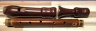 Vintage Johannes Adler Recorder Pear Wood Original Box W  Finger Chart  1821