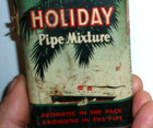Antique Holiday Pipe Mixture Tin Usa Canada Tobacco Seal Series Of 1942