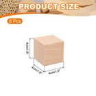 8pcs Basswood Carving Block  1 6 x1 6 x1 6  Square Wooden Dowels Blocks