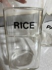 2 Rice   Pasta Antique Wt   Co Whitall Tatum Clear Glass Apothecary Bottles Jars