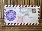 Mercury 7 Astronaut Gordon Cooper Signed Nasa Postal Cover W  Space Shots Card