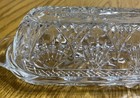 Cristal D   arques Durand Antique Clear Collection Glass Covered Butter Dish Vtg