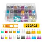 220pcs Car Blade Fuse Kit Assortment Blade Set For Car Truck Suv Atv Motocycle
