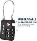 Tsa Approved Travel Luggage Locks  Cable Combination Lock 3-digit  New 2025