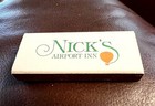 Nick   s Airport Inn  Hagerstown Md  Slim Full Unstruck Matchbox