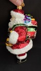 Jh John Huras Family Blown Glass Santa W Bell   Toy Bag Christmas Ornament
