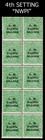 King George V Single Wmk   d Green    north West Pacific Islands  Block Of Ten 