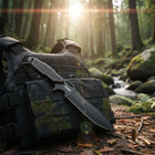 12  Tactical Combat Survival Full Tang Black Fixed Blade Hunting Knife W  Sheath