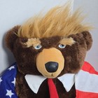 Donald Trumpy Bear Stuffed Animal Plush American President Flag Cape 24  2016