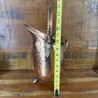 Antique Hand Hammered Copper   Brass Scuttle Bucket - Planter - Ice Bucket