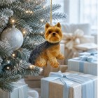 Yorkshire Terrier Dog Yorkie Puppy Cute Miniature Resin Christmas Ornament