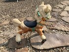 Vintage Plastic Pony Ride On  Hobby Horse On Wood Wheels 21  1950 s